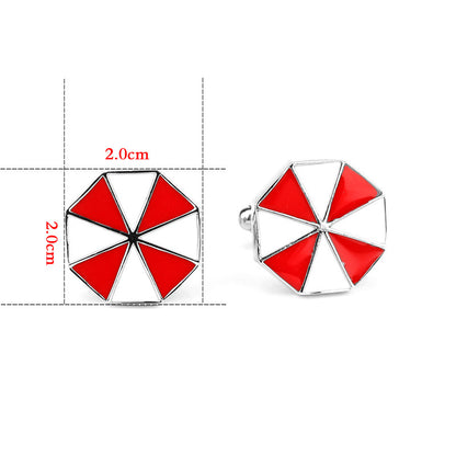 Biohazard Umbrella Corporation French Cufflinks - Alloy Buttons for Men's Shirts - Xylostar