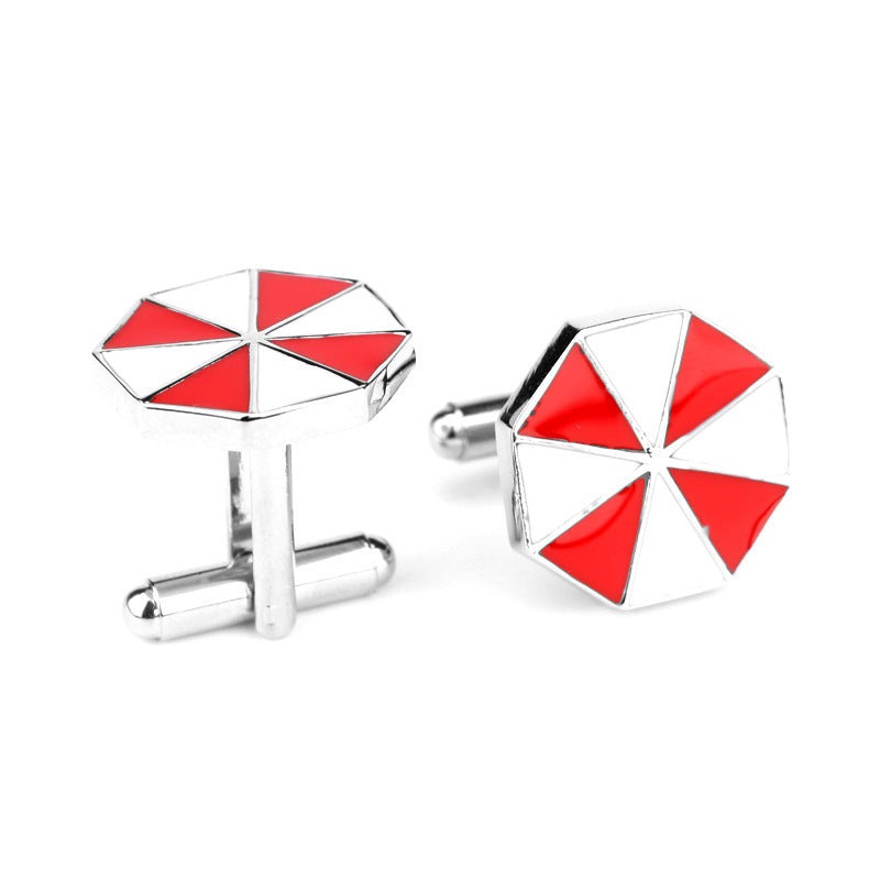 Biohazard Umbrella Corporation French Cufflinks - Alloy Buttons for Men's Shirts - Xylostar