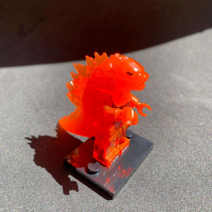 Godzilla LEGO Set - Transparent Minifig Ember With Display Box by Xylostar