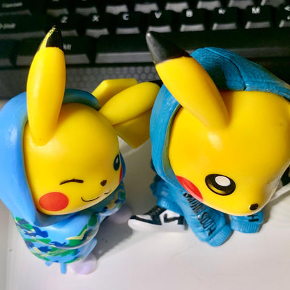 pikachu 3 PCS Pokemon Fashion Pikachu Action Figure REAL Model Toy 12cm