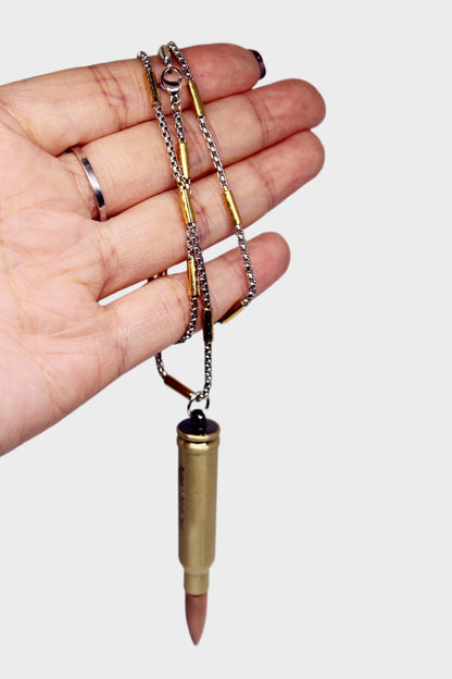 PUBG 98K Sniper Bullet Necklace - Rust-Resistant Titanium Steel for Durability and Style - Xylostar