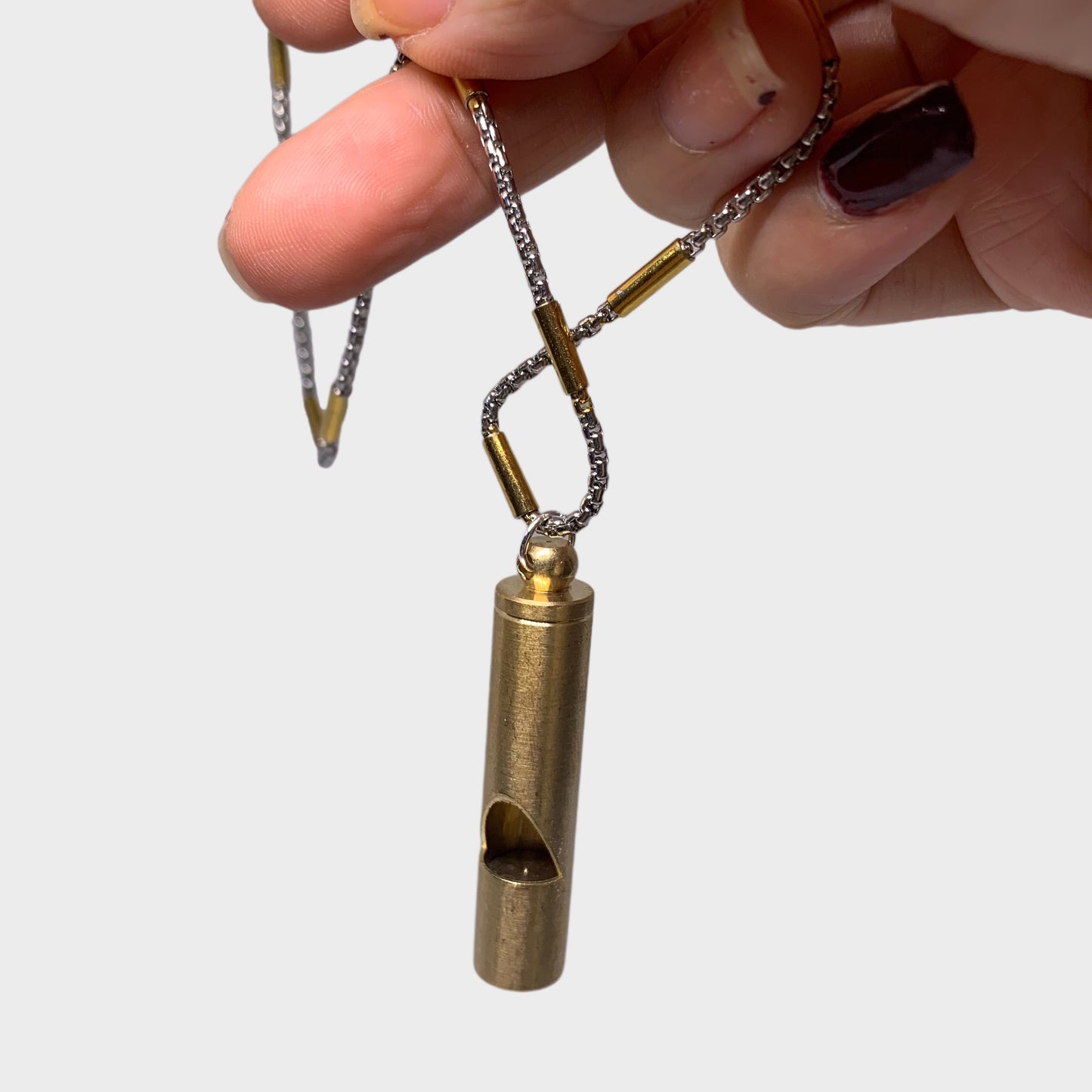 Vintage Brass Whistle Necklace - Rust-Resistant Titanium Steel - Xylostar