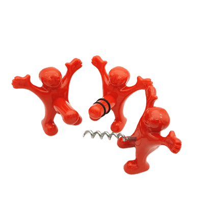 XylostarCreative Little Red Man Bottle Wine Opener Set - 3 PiecesRed Man Bottle Opener Set - 3 Pieces